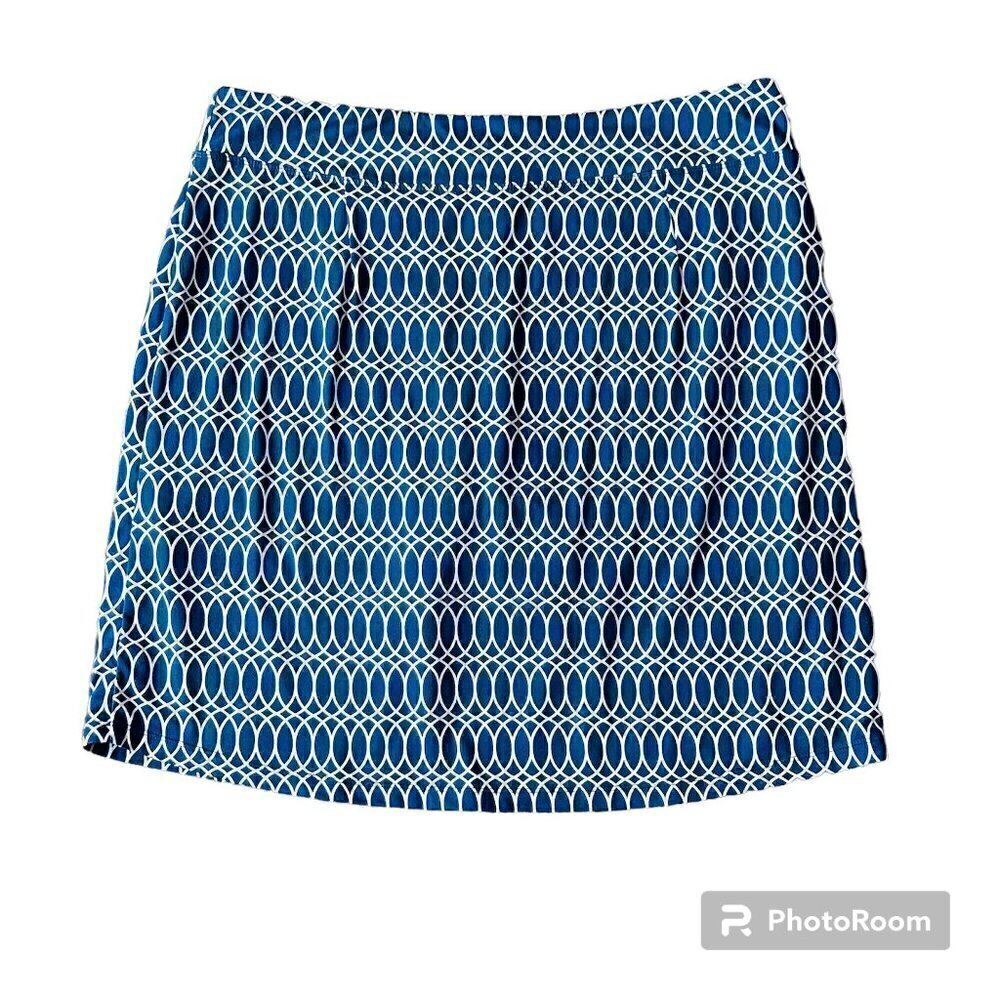 Segment Navy Blue Geometric Print Skorts. Size X-large